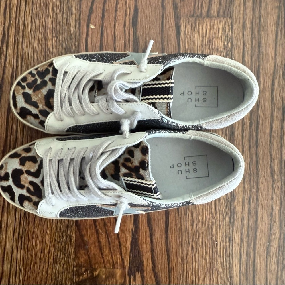 ShuShop Girls Glitter Leopard Sneakers - Picture 7 of 7